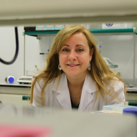 Silvia Muro en su laboratorio del IBEC. / IBEC