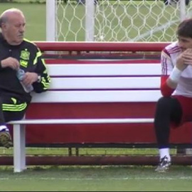 Del Bosque charla junto a Casillas