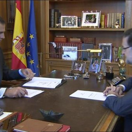 El Rey mantiene su primer despacho con Mariano Rajoy