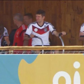Caras sonrientes en el entrenamiento de la Selección alemana 