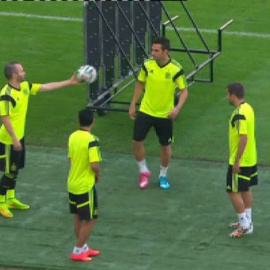 La selección española prepara su partido ante Chile