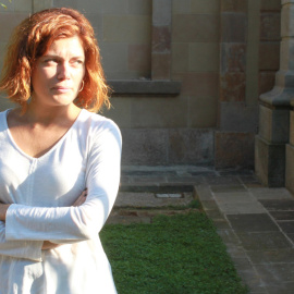 La portaveu de Catalunya en Comú Podem al Parlament, Elisenda Alamany, als jardins de la cambra. / Marc Font.