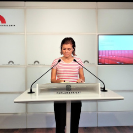 Elisenda Alamany durante una rueda de prensa. / EUROPA PRESS