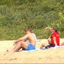 La selección alemana se relaja en la playa