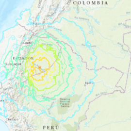 Terremoto Ecuador 7,5. USGS