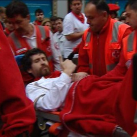 Dos heridos por asta de toro en el encierro de sanfermines