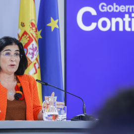 La ministra de Sanidad, Carolina Darias, ofrece una rueda de prensa tras el Consejo de Ministros, a 20 de septiembre de 2022.