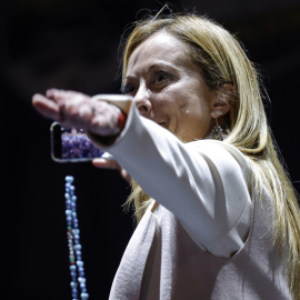 La líder del partido italiano Hermanos de Italia Giorgia Meloni