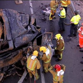 El reventón de una rueda del camión podría ser la causa del accidente de Cox