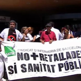 Siguen las protestas contra el cierre de camas en el hospital de Bellvitge