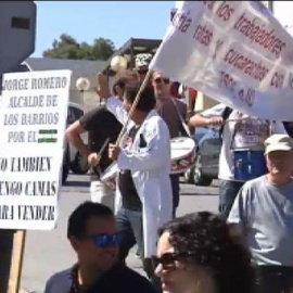 Varios colectivos protestan contra el cierre de camas de hospital en Algeciras
