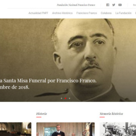 Portada de la web de la Fundación Francisco Franco.