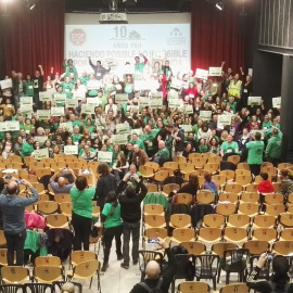 Una imatge de la celebració del desè aniversari de la PAH, que va fer-se dissabte a Barcelona.