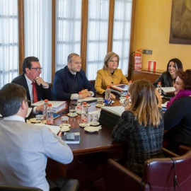 Imagen de una reunión de la Mesa del Parlamento de Andalucía. E.P.