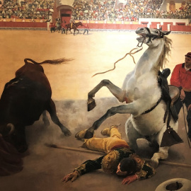 Aunque la tauromaquia se vista de seda, su crueldad se queda. (Imagen: ‘El Quite', de Enrique Simonet, 1897).