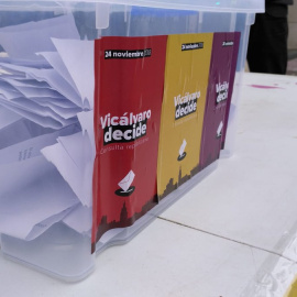 Urnas del referéndum popular por una monarquía o república./Vicálvaro Decide