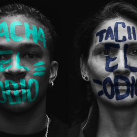 Algunos de los carteles de la campaña "Tacha el odio" de Ayuntamiento de Madrid.