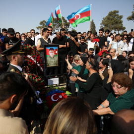 Funeral de un soldado de Azerbaiyán en el conflicto con Armenia. En Bakú, a 14 de septiembre de 2022.