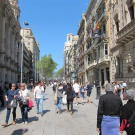 Una calle de Barcelona, en una imagen de archivo. / EUROPA PRESS