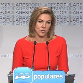 Mª Dolores de Cospedal: "Las fuerzas que no tienen representación en el Parlamento no tienen votos en el Parlamento"