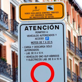 Área restringida en el centro de Madrid/EFE