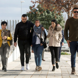 José Roselló y Victoria García a su llegada a los juzgados de Málaga. / EFE