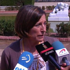 Carme Forcadell: "Las 750.000 firmas piden al Parlament que convoque la consulta y si no que declare la independencia"