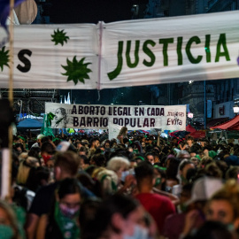 Manifestación a favor de la legalización del aborto en Argentina. Imagen de Archivo.