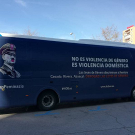 Autobús de Hazte Oír para su campaña contra las leyes de violencia de género. / EUROPA PRESS