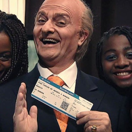 Toni Albà, en el papel del rey Juan Carlos en Polònia. / TV3