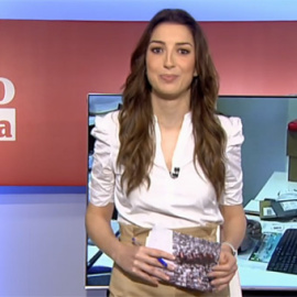 Natalia Moro, durante el informativo Público al Día del 1 de marzo.