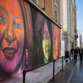 El mural, ubicado en Gran Vía / Jairo Vargas