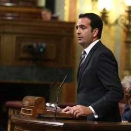 El diputado de UPN Iñigo Alli, en la tribuna del Congreso de los Diputados. EFE
