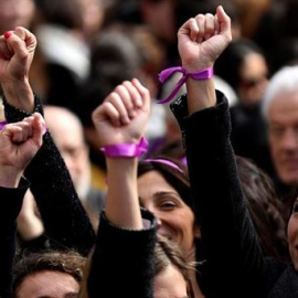 Mujeres participando en las movilizaciones del 8 de marzo de 2018 / EFE