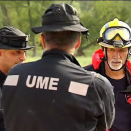 La Unidad Militar de Emergencias trabaja en las inundaciones del AVE de Gerona