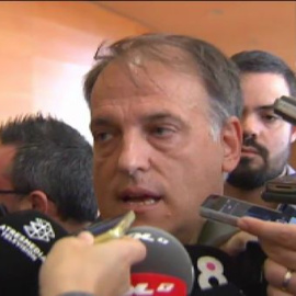 Tebas: "Si Catalunya se independiza, Barcelona y Espanyol no jugarían la Liga española"