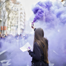 La movilización feminista a su paso por la Sagrada Familia de Barcelona.- JOEL KASHILA