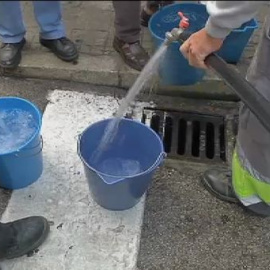 Tres días sin agua potable