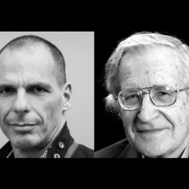 Yanis Varoufakis with Professor Noam Chomsky at NYPL, April 16, 2016 | DiEM25