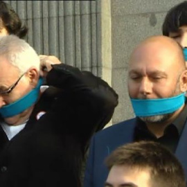 Protesta a las puertas del Congreso contra la nueva ley de seguridad ciudadana