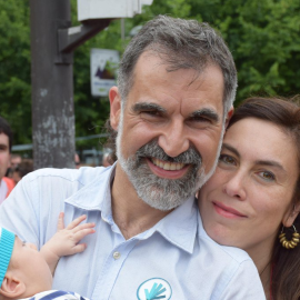 Jordi Cuixart, Txell Bonet i el seu fill Amat