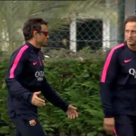 Messi y Neymar entrenan a parte del grupo