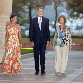 Imagen de la recepción de los reyes en el Palacio de Marivent- 04/08/2022