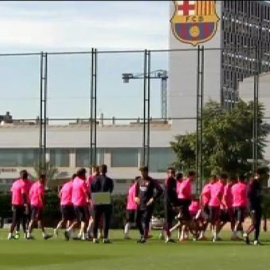 Sesión de recuperación para el FC Barcelona
