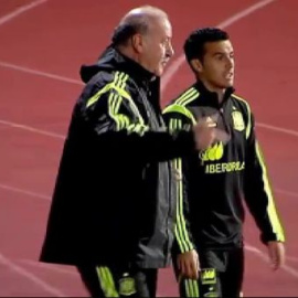 Buen ambiente en el entrenamiento de la selección