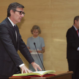 El secretario general del Tesoro y Financiación Internacional, Carlos San Basilio Pardo, durante su toma de posesión en el Ministerio de Economía. EFE