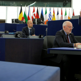 El negociador de la Unión Europea para el brexit, Michel Barnier, durante su discurso en el Parlamento Europeo este miércoles. / REUTERS - VINCENT KESSLER