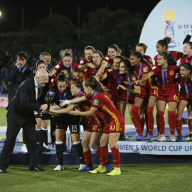 La selección española sub'17 levanta la copa del mundo. EFE/Federico Anfitti