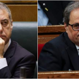 A la izquierda el lehendakari Iñigo Urkullu y el presidente de la Generalitat, Quim Torra. / EFE