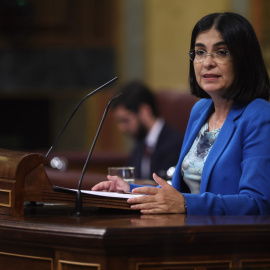 22/09/2022-La ministra de Sanidad, Carolina Darias, interviene durante una sesión plenaria, en el Congreso de los Diputados, a 22 de septiembre de 2022, en Madrid